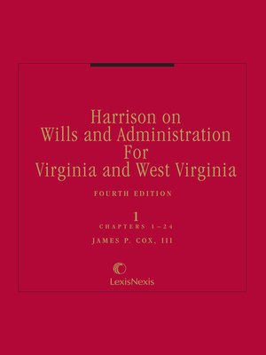 cover image of Harrison on Wills and Administration for Virginia and West Virginia